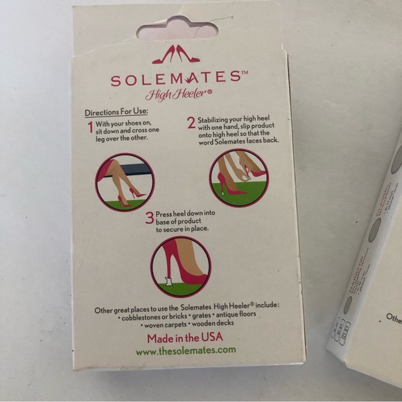 SOLEMATES HIGH HEEL PROTECTORS SET OF 3 NWT - Picture 7 of 16
